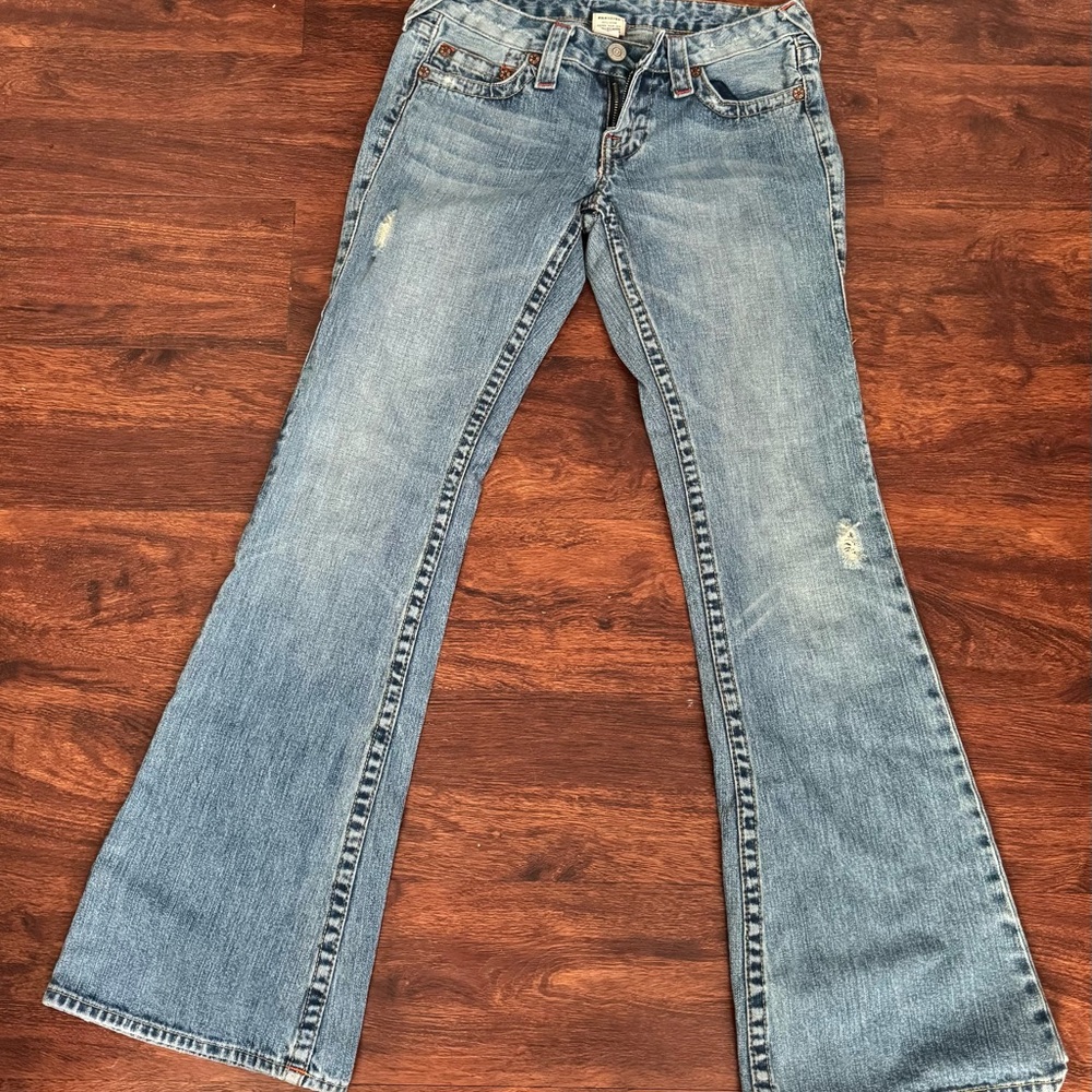 True Religion Eve Embroidered Flare Jeans